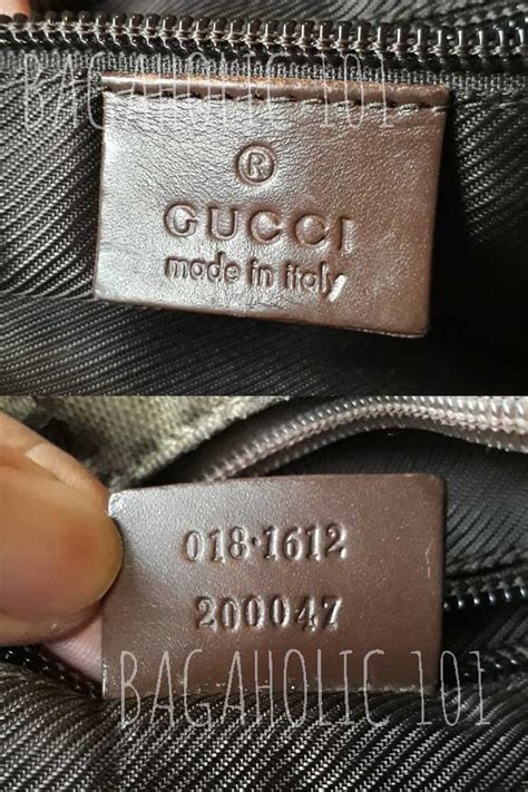 how to tell age of gucci bag|old gucci bag codes.